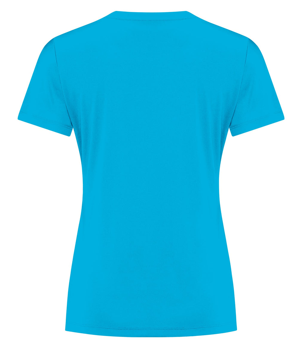 WOMEN'S STANDARD V-NECK POLYESTER T-SHIRT (L3520)