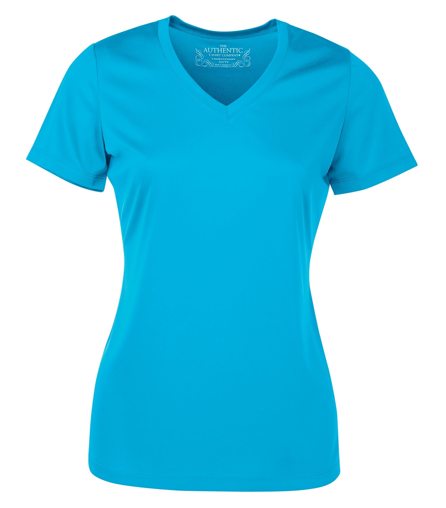 WOMEN'S STANDARD V-NECK POLYESTER T-SHIRT (L3520)