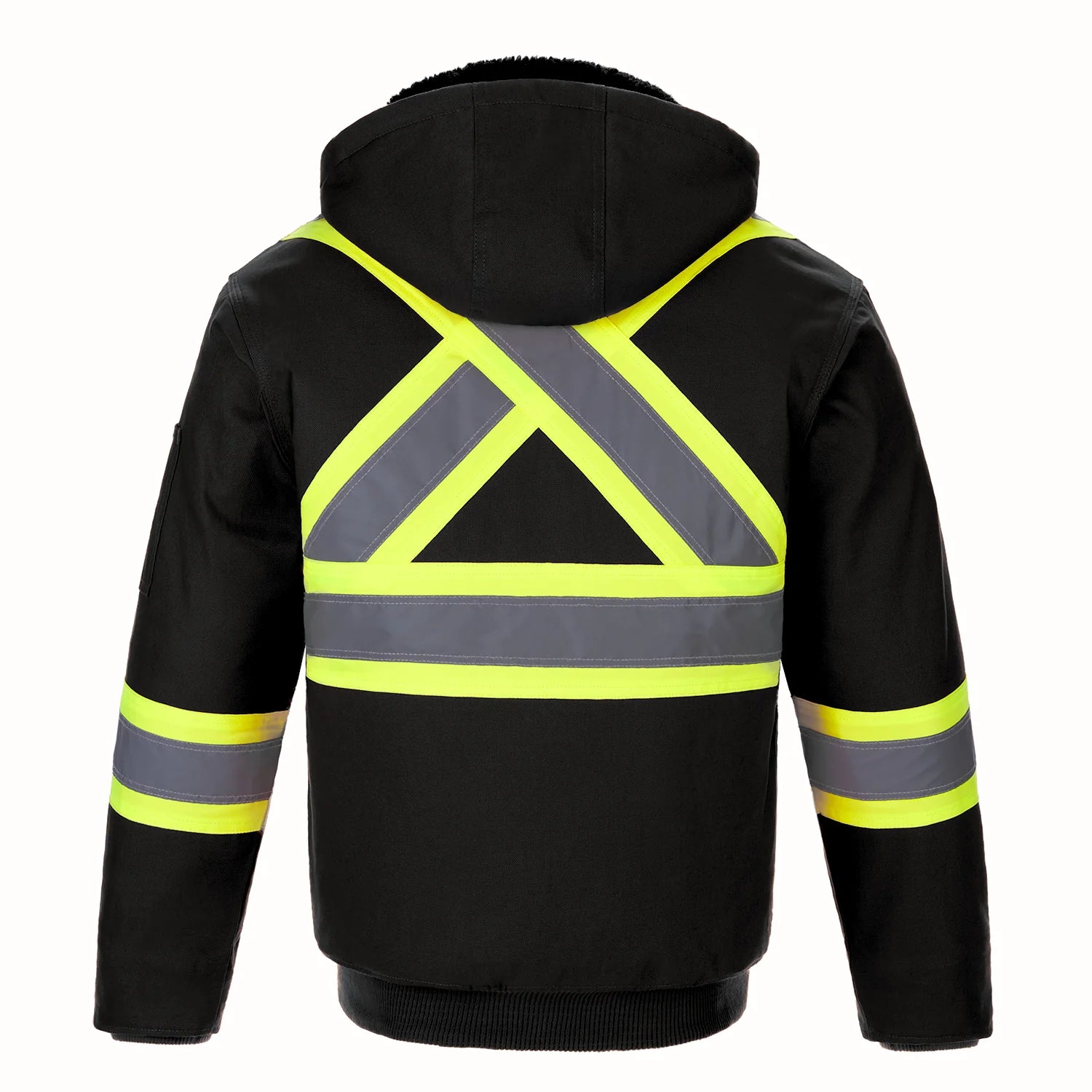 HI-VIS CANVAS BOMBER SAFETY JACKET (L01290)
