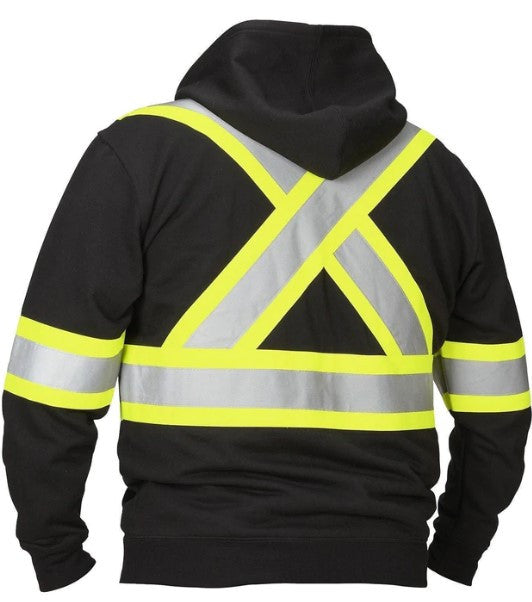 HI-VIS FORCEFIELD® FULL ZIP SAFETY HOODIE (024-P834J)