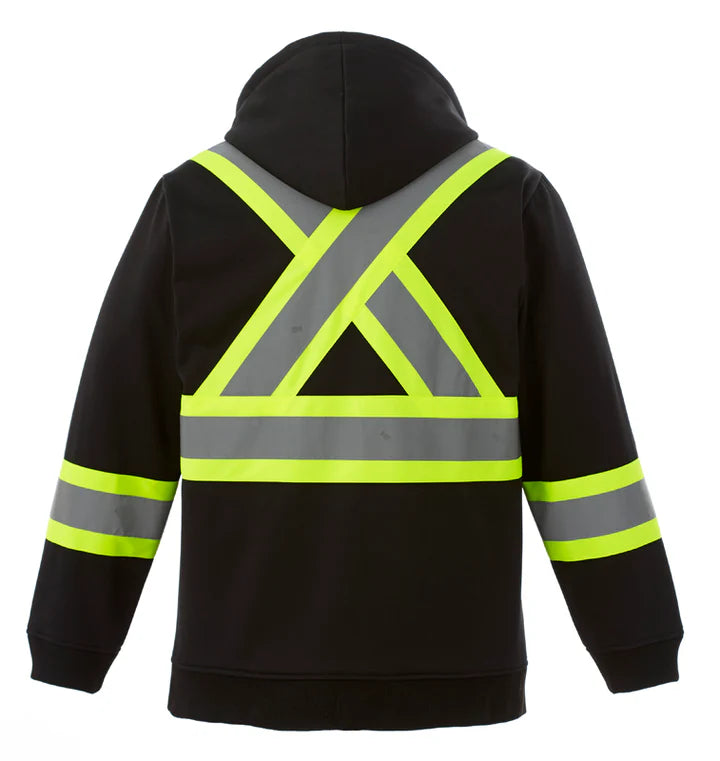 HI-VIS FULL ZIP SAFETY HOODIE (L00682)
