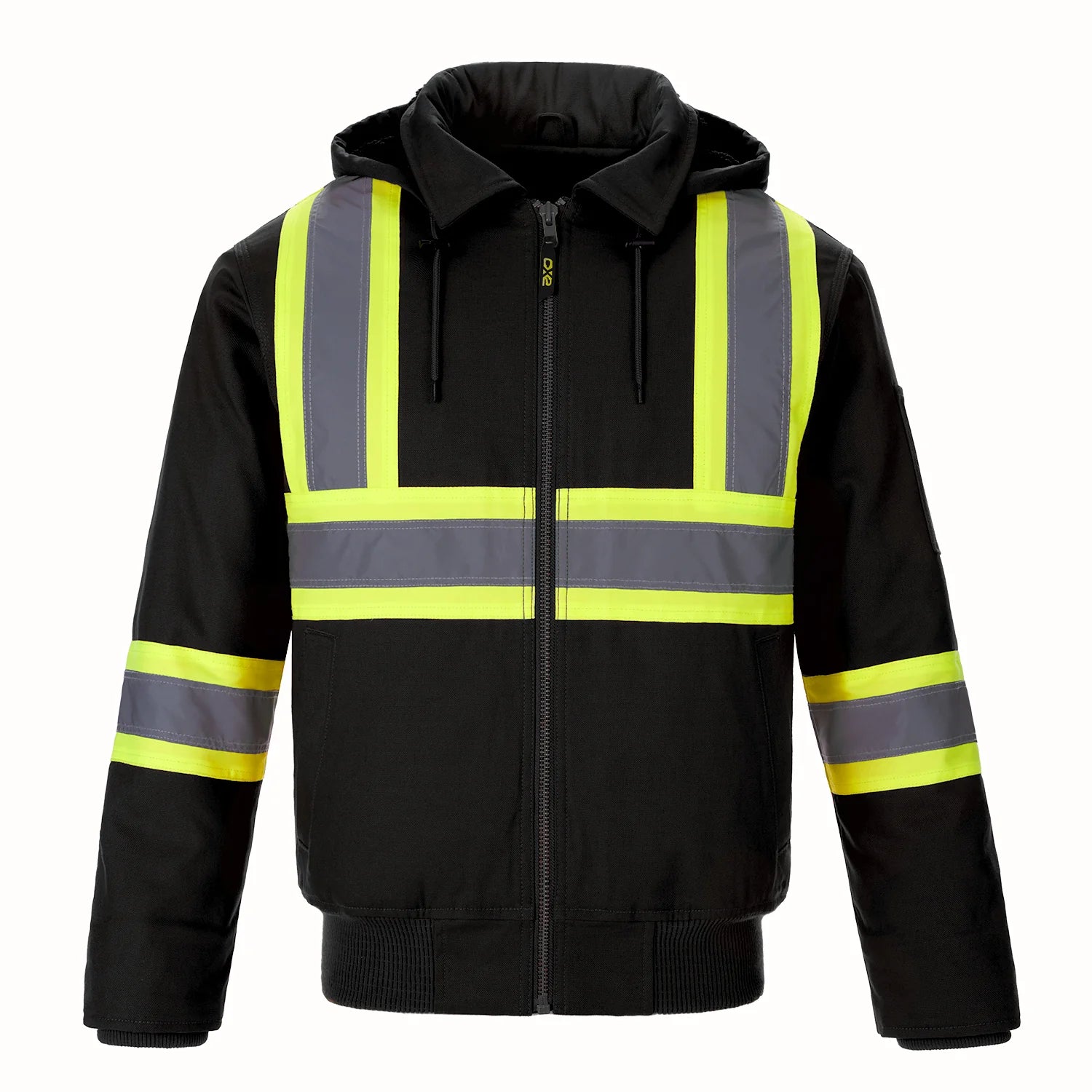 HI-VIS CANVAS BOMBER SAFETY JACKET (L01290)