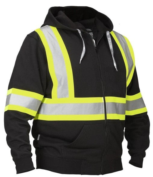 HI-VIS FORCEFIELD® FULL ZIP SAFETY HOODIE (024-P834J)