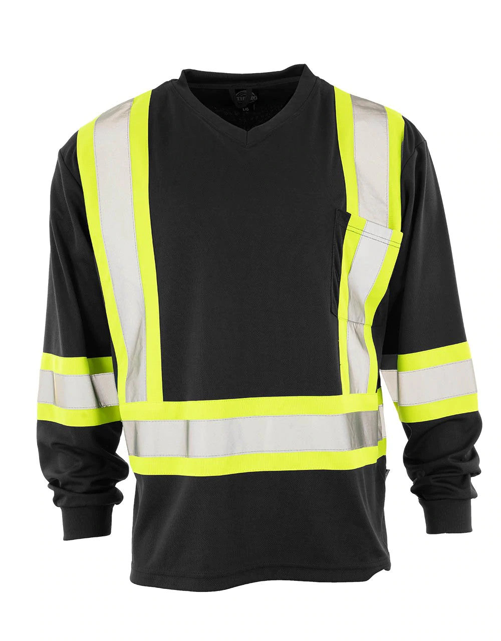 HI-VIS FORCEFIELD® V-NECK SAFETY LONGSLEEVE (BEPCSALS)