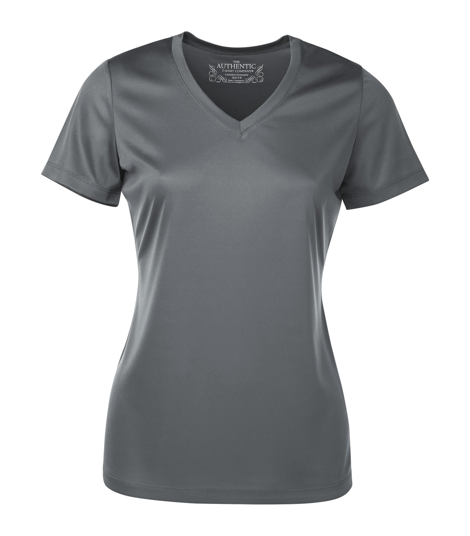 WOMEN'S STANDARD V-NECK POLYESTER T-SHIRT (L3520)