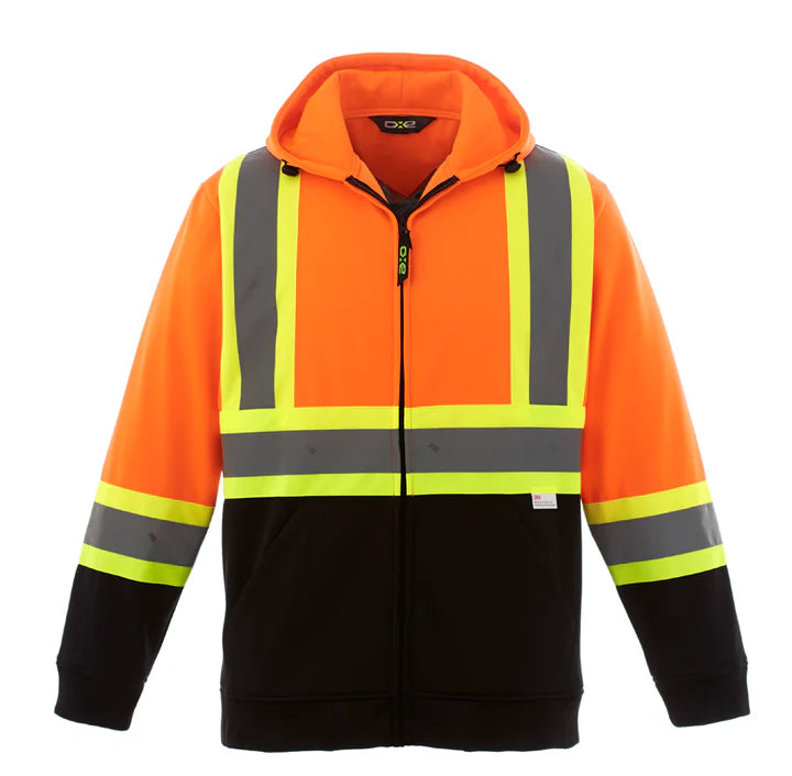 HI-VIS FULL ZIP SAFETY HOODIE (L00682)