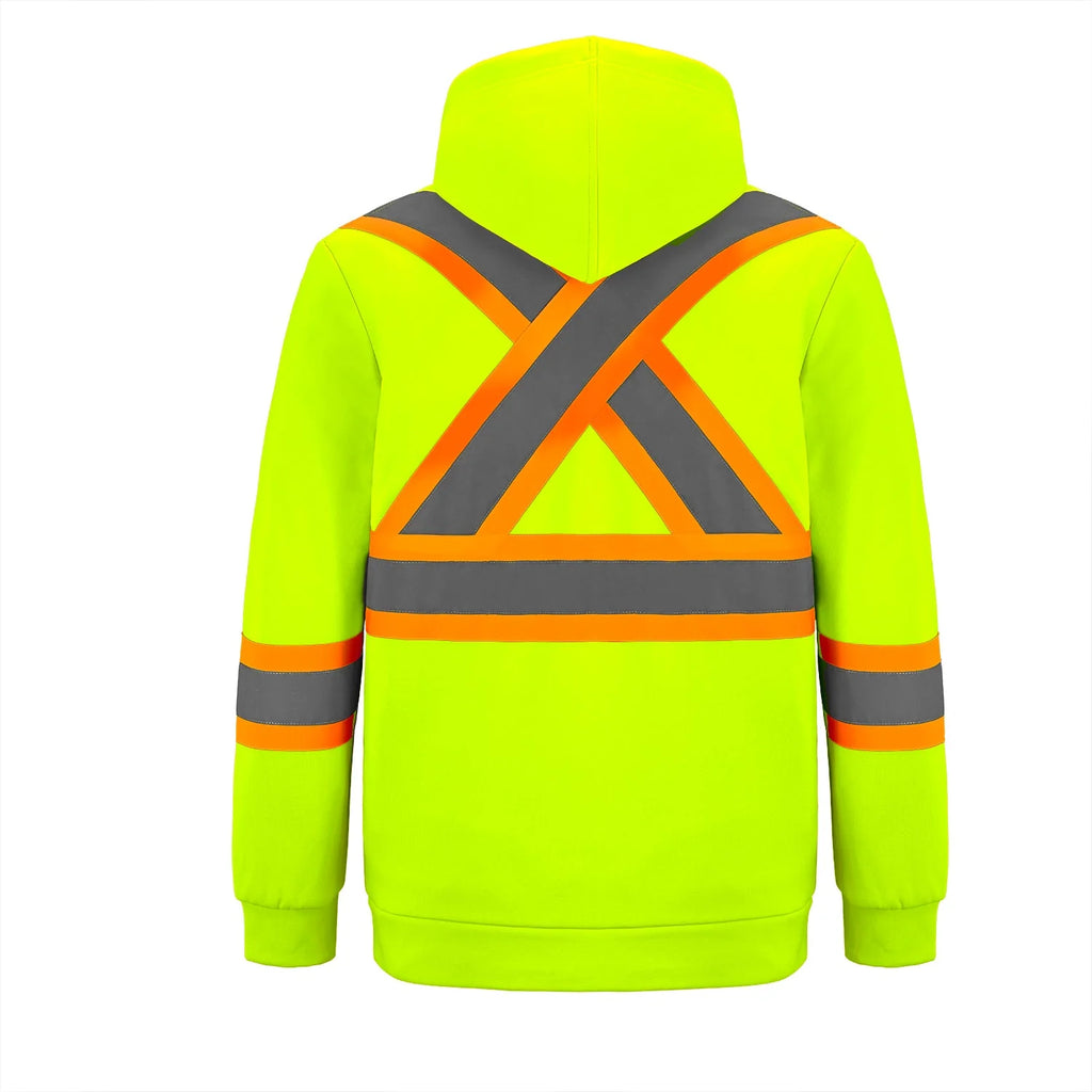 HI-VIS FULL ZIP SAFETY HOODIE (L01380)