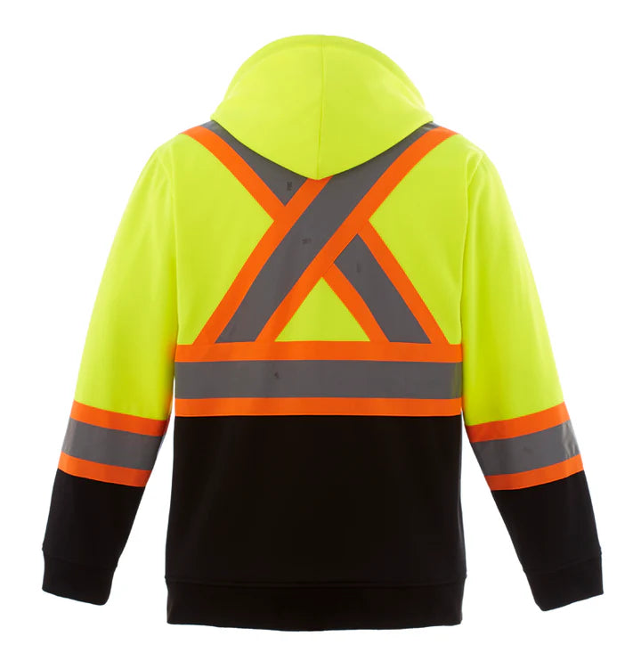 HI-VIS FULL ZIP SAFETY HOODIE (L00682)