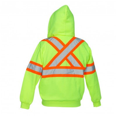HI-VIS FORCEFIELD® FULL ZIP SAFETY HOODIE (024-P834J)