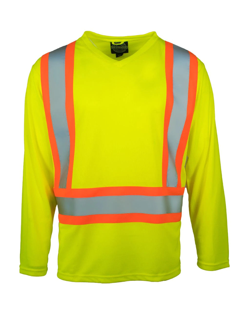 HI-VIS FORCEFIELD® V-NECK SAFETY LONGSLEEVE (BEPCSALS)
