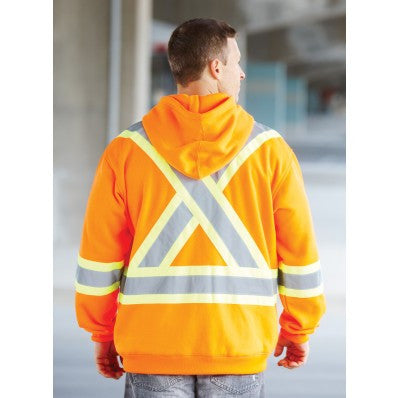 HI-VIS FORCEFIELD® FULL ZIP SAFETY HOODIE (024-P834J)