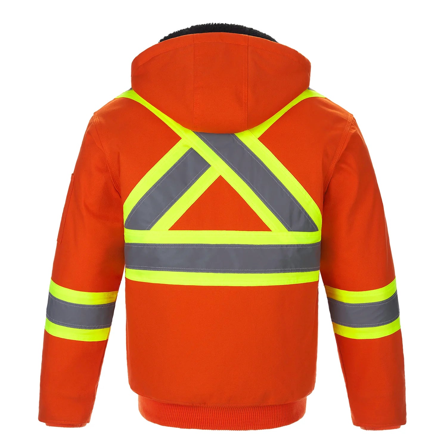 HI-VIS CANVAS BOMBER SAFETY JACKET (L01290)