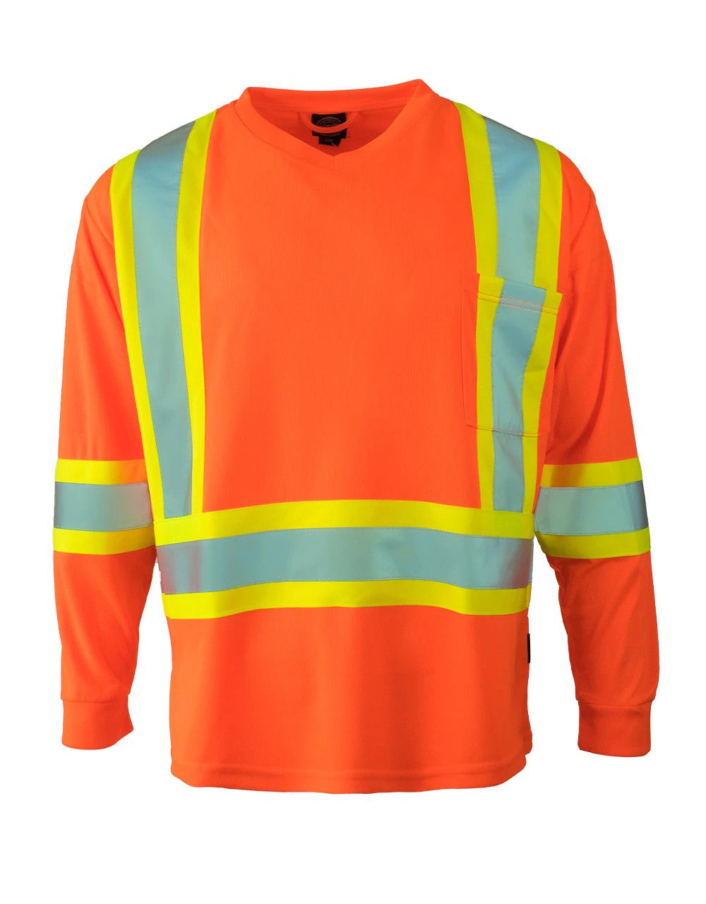 HI-VIS FORCEFIELD® V-NECK SAFETY LONGSLEEVE (BEPCSALS)