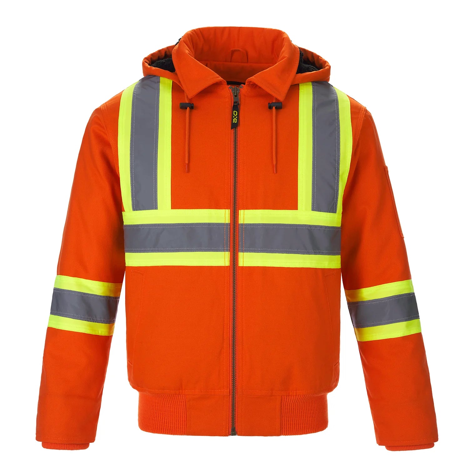 HI-VIS CANVAS BOMBER SAFETY JACKET (L01290)