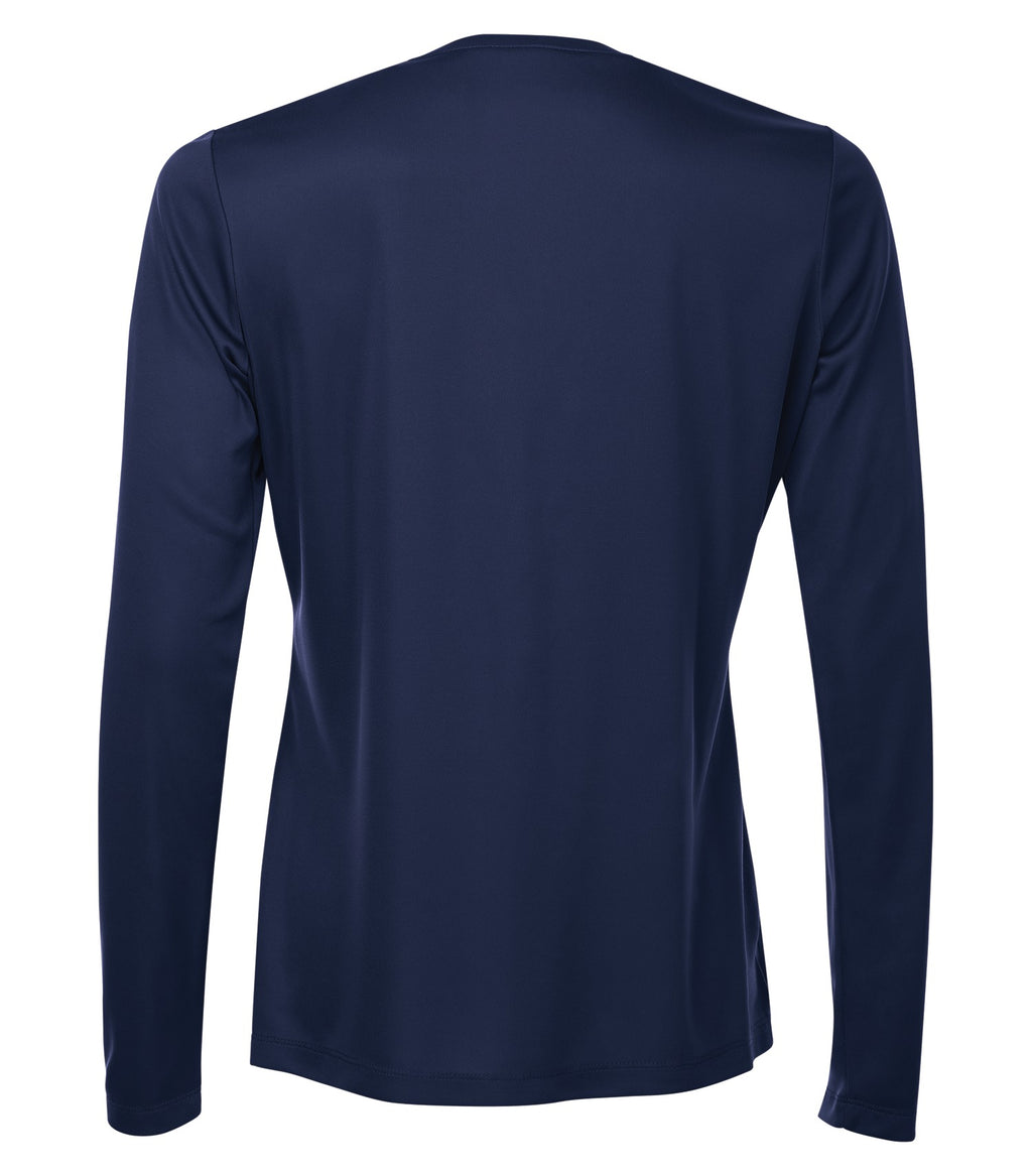 WOMEN'S STANDARD LONGSLEEVE V-NECK POLYESTER T-SHIRT (L3520LS)