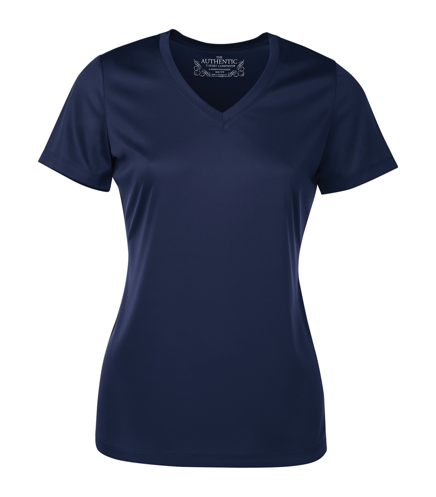 WOMEN'S STANDARD V-NECK POLYESTER T-SHIRT (L3520)
