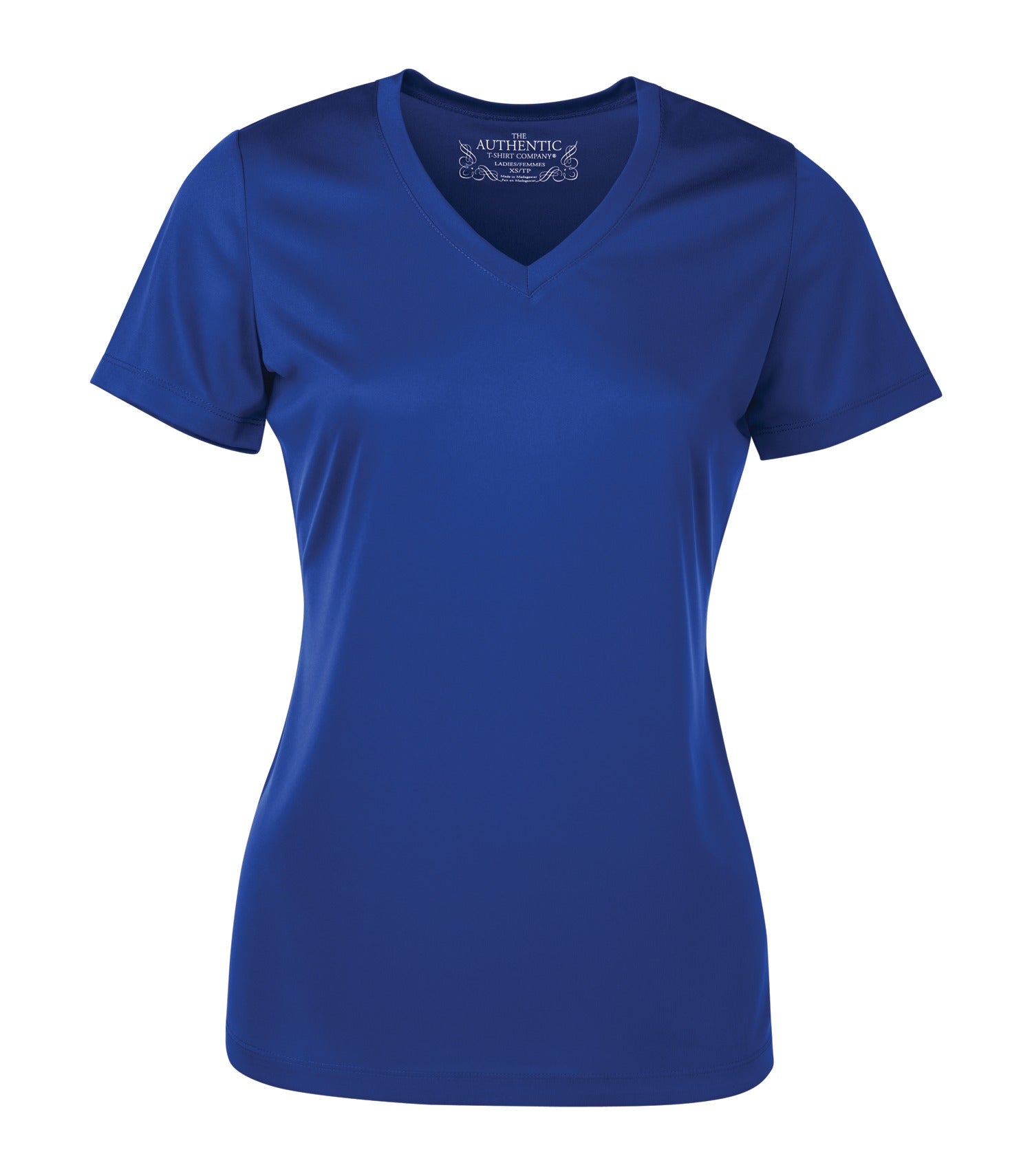 WOMEN'S STANDARD V-NECK POLYESTER T-SHIRT (L3520)