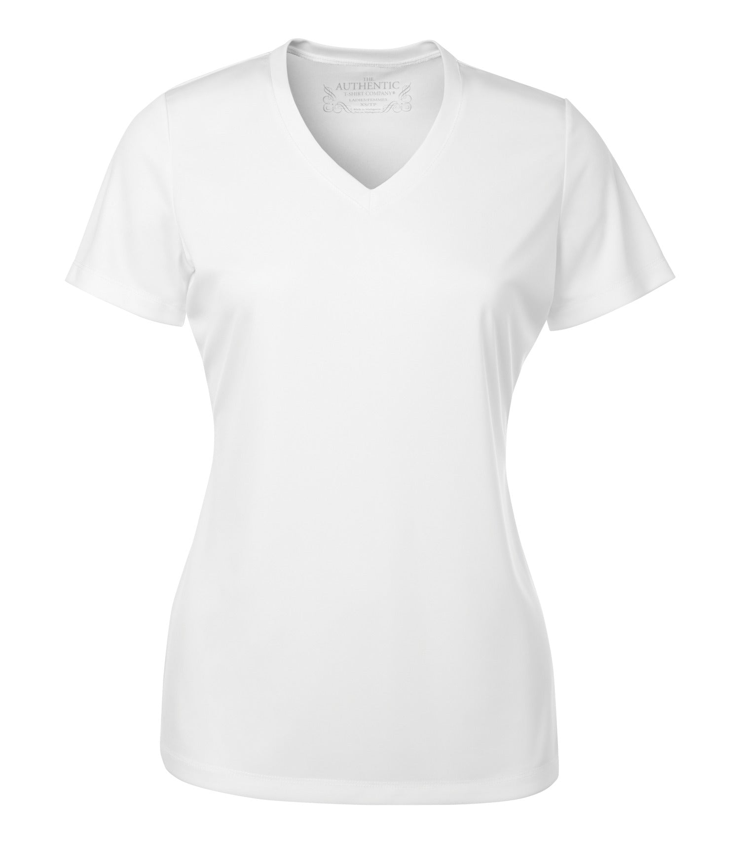 WOMEN'S STANDARD V-NECK POLYESTER T-SHIRT (L3520)