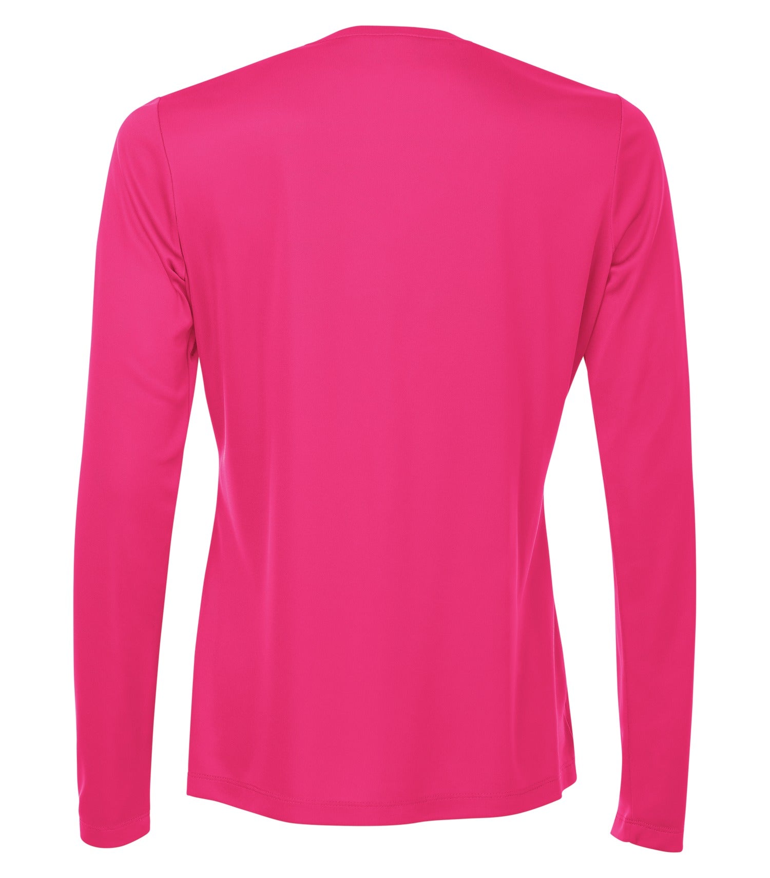 WOMEN'S STANDARD LONGSLEEVE V-NECK POLYESTER T-SHIRT (L3520LS)