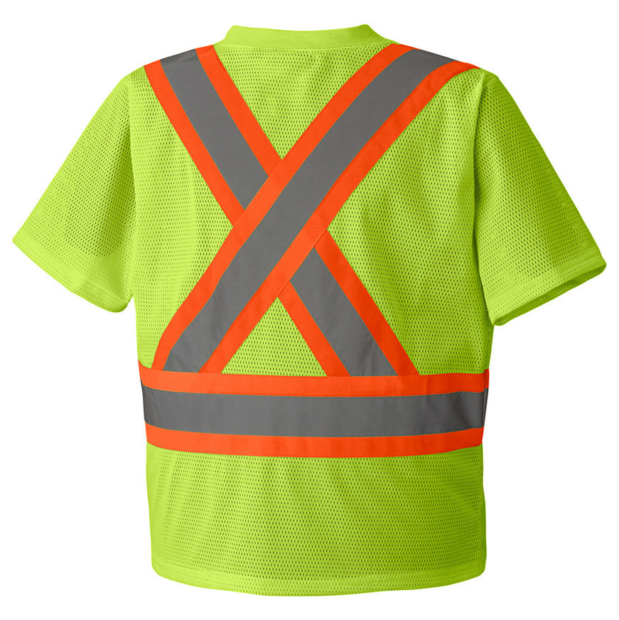 HI-VIS PIONEER® MESH V-NECK POCKET SAFETY T-SHIRT (5997)